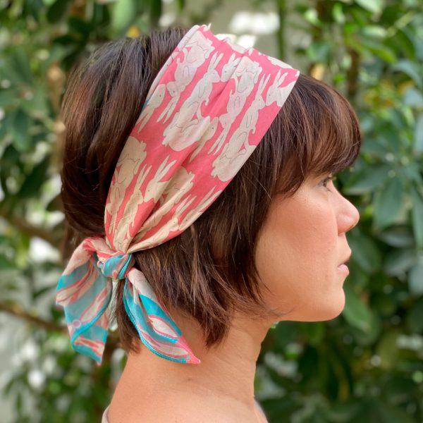Pink Rabbits Bandana - Image 2